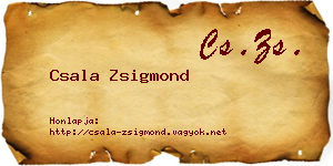 Csala Zsigmond névjegykártya