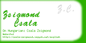 zsigmond csala business card